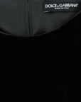 Dolce & Gabbana Black velvet shortsleeved blouse