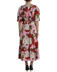 Dolce & Gabbana Multicolor Floral Crystal Embellished A-line Dress
