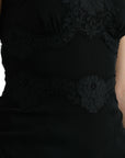 Dolce & Gabbana Black Silk Stretch Lace Sleeveless Tank Top