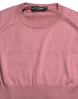 Dolce & Gabbana Pink Crew Neck Cropped Sleeveless Tank Top
