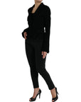 Dolce & Gabbana Black Viscose Single Breasted Blazer Jacket