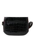 Balenciaga Black Exotic Leather Shoulder Crossbody Camera Bag