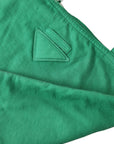 Prada Green Jersey Fabric Logo Shoulder Shopping Tote Shopping Bag