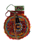 Dolce & Gabbana Multicolor AGNESE Straw Crystal  Pom Pom Bag