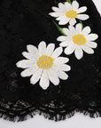 Dolce & Gabbana Black Floral Lace Chamomile Sicily Dress
