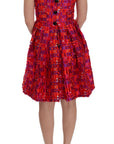 Dolce & Gabbana Pink Patterned A-line Above Knees Dress