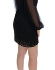 Dolce & Gabbana Black Lace Red Heart Shift Dress