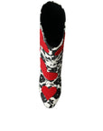 Dolce & Gabbana White Floral Hearts Leather High Boots Shoes