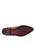 Dolce & Gabbana Brown Leopard Hair Crystal Dress Broque Shoes