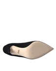 Dolce & Gabbana Black White Embroidery Slip On Boots Shoes