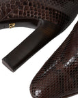 Dolce & Gabbana Brown Exotic Leather Heels High Boots Shoes