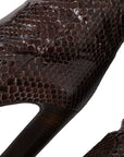 Dolce & Gabbana Brown Exotic Leather Heels High Boots Shoes