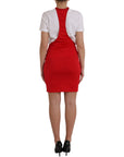Dolce & Gabbana Red Nylon Stretch Bodycon Sheath Mini Dress