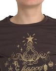 Dolce & Gabbana Brown Crewneck 2017 Motive Print T-shirt