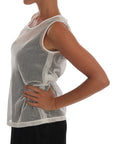 Dolce & Gabbana White Net Tank Transparent Top