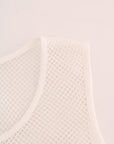 Dolce & Gabbana White Net Tank Transparent Top