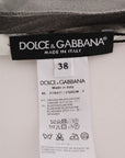 Dolce & Gabbana White Black Striped Printed Blouse Top