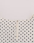 Dolce & Gabbana White Polka Dotted Silk T-shirt Top