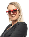 Emilio Pucci Burgundy Plastic Sunglasses