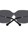 Carolina Herrera Black Metal Sunglasses