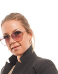 Guess Rose Gold Metal Sunglasses