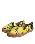 Dolce & Gabbana Multicolor Lemon Slip On Espadrilles Shoes