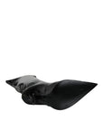 Dolce & Gabbana Black Patent Leather Knee High Boots Shoes
