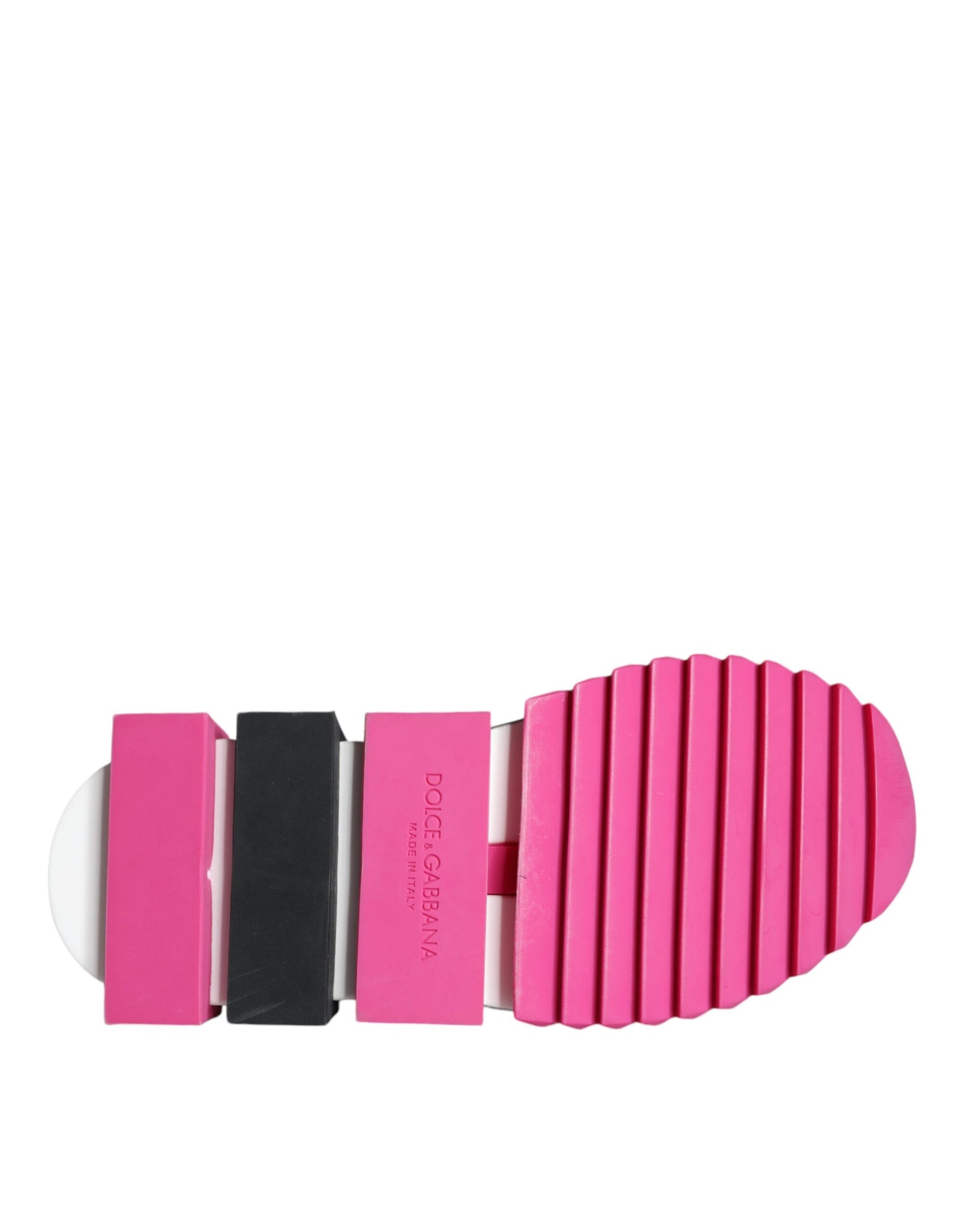 Dolce &amp; Gabbana Pink Sorrento Crystals Low Top Sneakers Shoes