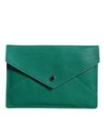 Dolce & Gabbana Green Leather Handbag Clutch Mini Purse Pouch Tablet Case