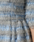 Dolce & Gabbana Light Blue Silver Jacquard A-line Midi Dress