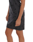 Dolce & Gabbana Gray Polka Dotted Sheath Wool Dress