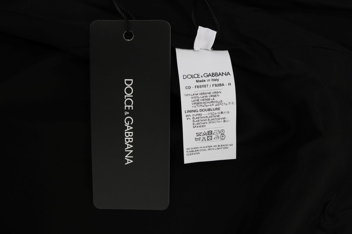 Dolce &amp; Gabbana Gray Polka Dotted Sheath Wool Dress