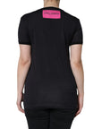 Dolce & Gabbana Black Cotton Logo Print Round Neck T-shirt