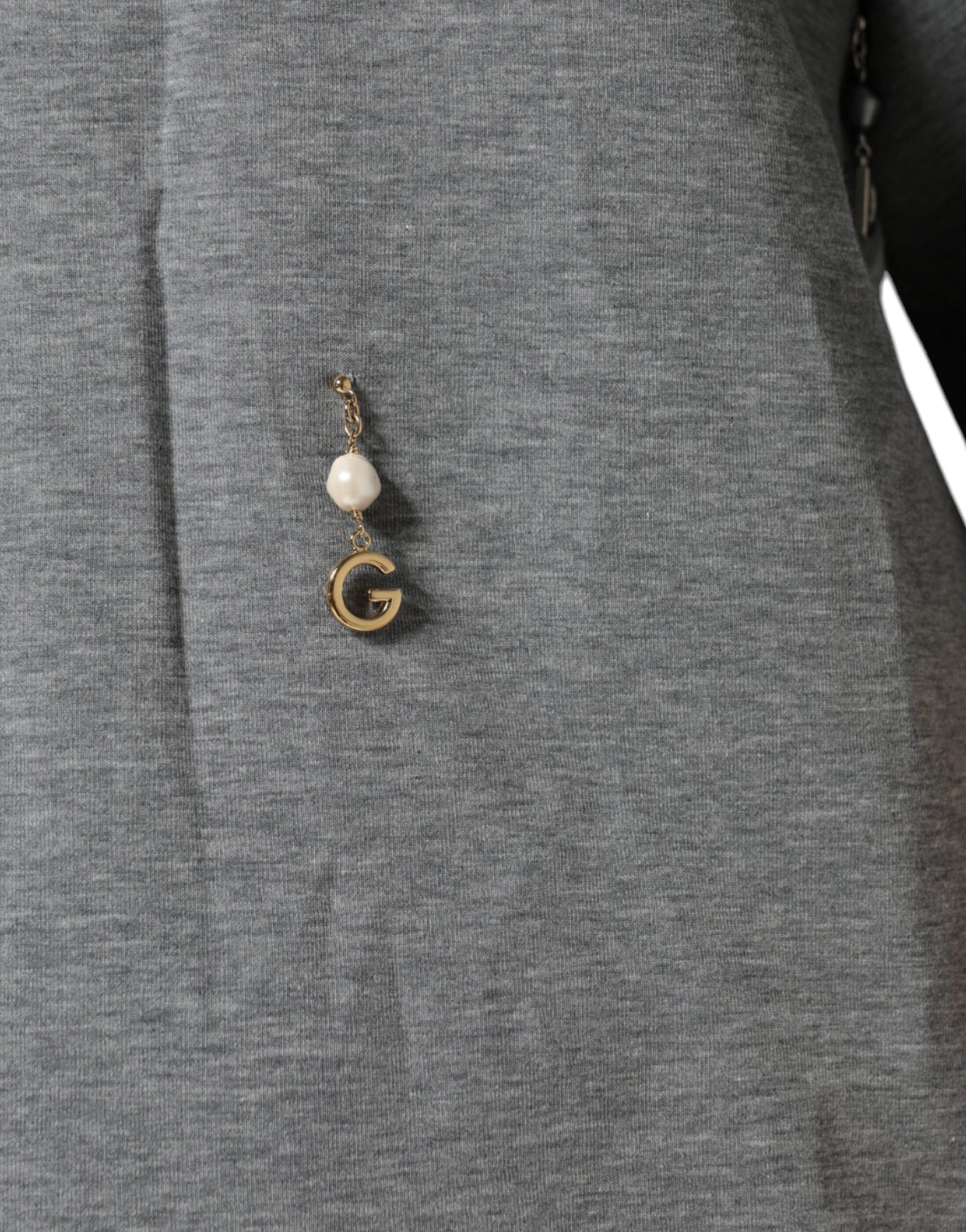Dolce &amp; Gabbana Gray Cotton Blend Embellished Tee T-shirt