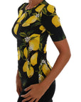 Dolce & Gabbana Multicolor Lemon Silk Stretch T-Shirt