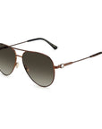 Jimmy Choo Brown Metal Sunglasses