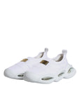 Dolce & Gabbana White Padded Fabric Low Top Sneakers Shoes