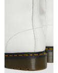 Dr. Martens White Leather Lace-Up Boots