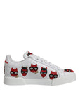 Dolce & Gabbana White Devil Face Portofino Sneakers Shoes
