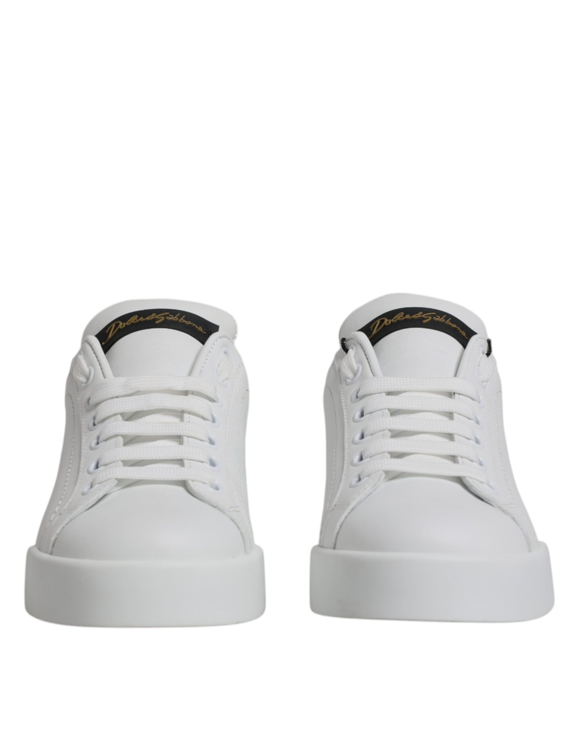 Dolce &amp; Gabbana White Leather Classic Low Top Sneakers Shoes