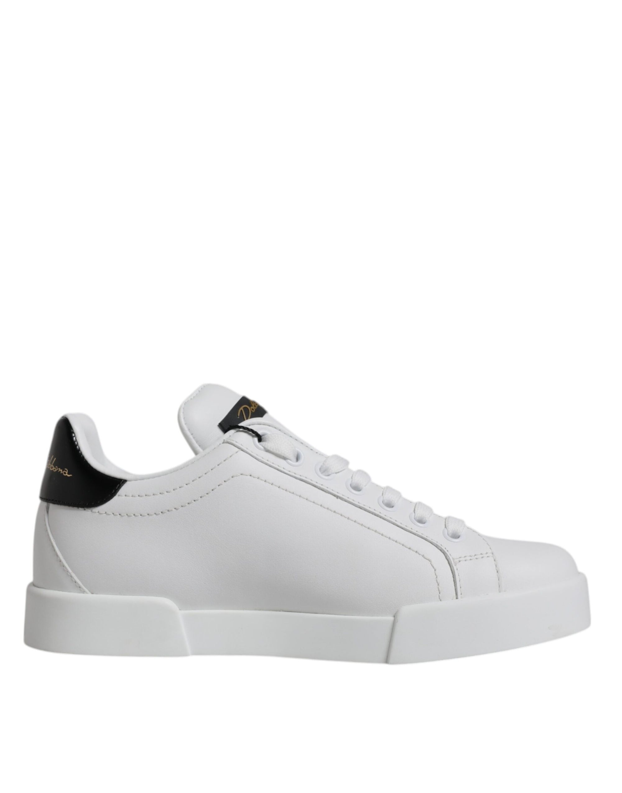 Dolce &amp; Gabbana White Leather Classic Low Top Sneakers Shoes