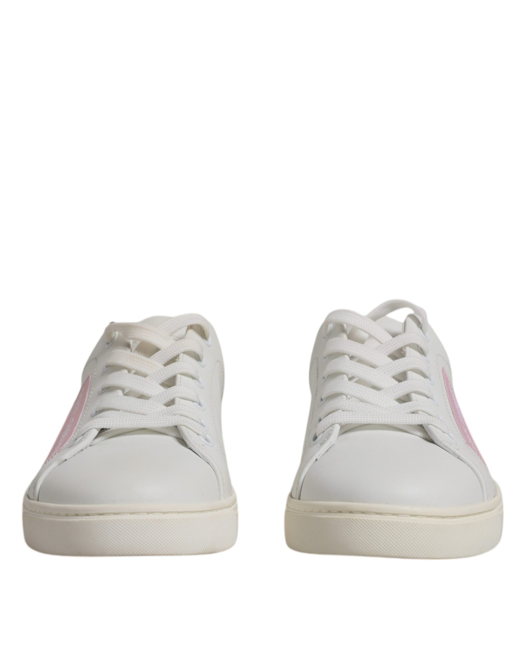 Dolce &amp; Gabbana White Classic Calf Leather Sneakers Shoes