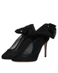 Dolce & Gabbana Black Nylon Mesh Sock Style Boots Shoes