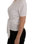 Dolce & Gabbana White Cotton Silk T-Shirt
