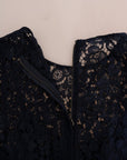 Dolce & Gabbana Blue Taormina Floral Lace Sheath Dress