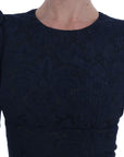 Dolce & Gabbana Black Blue Flare Mini Dress