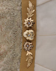 Dolce & Gabbana Gold Silk Crystal Embellished Dress