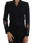 Dolce & Gabbana Black Brocade Blazer Jacket