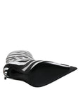 Dolce & Gabbana Black White Zebra Heels High Boots Shoes
