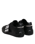 Dolce & Gabbana Black D&G AMORE Low Top Sneakers Shoes